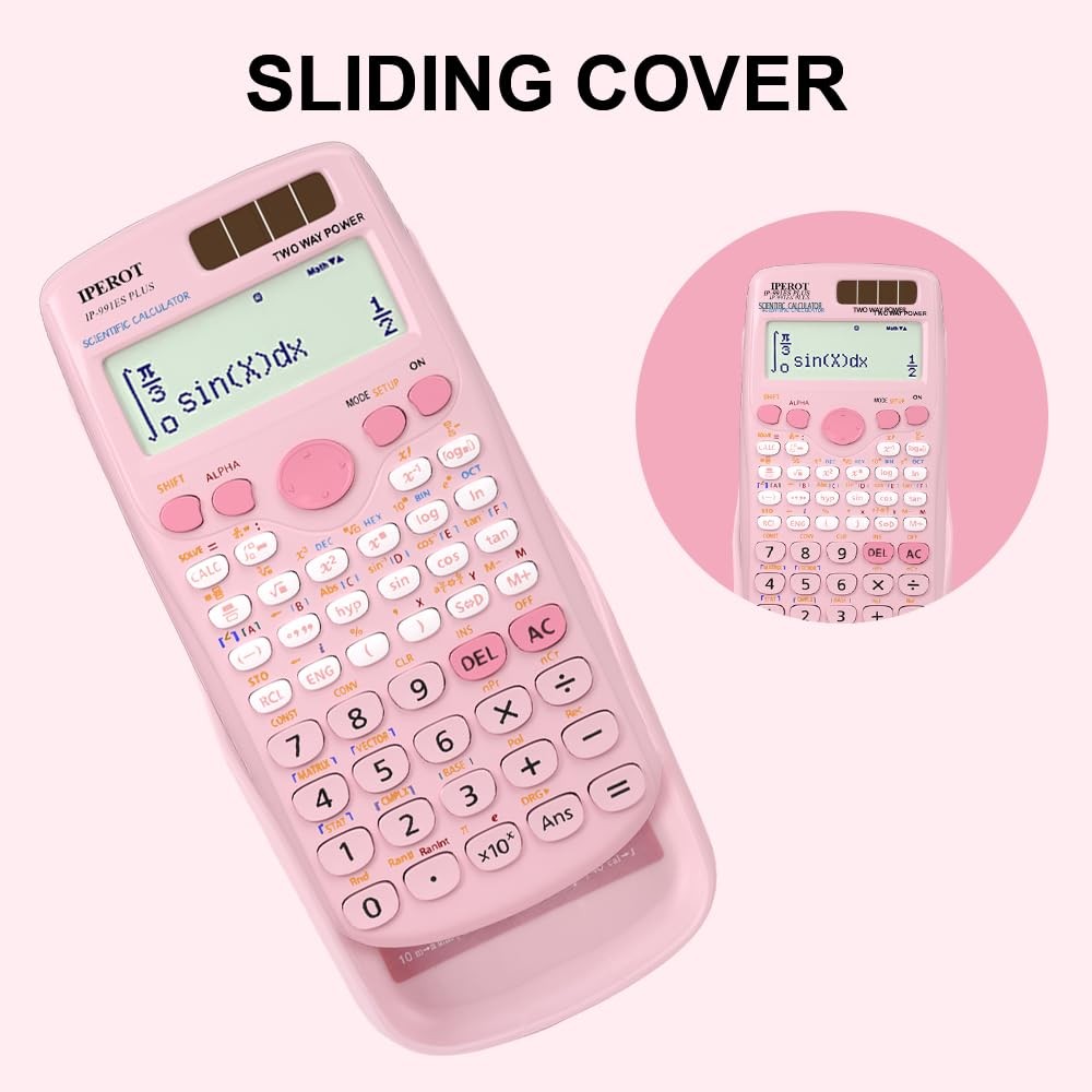 Scientific Calculators, IPEROT Pink Calculator 417 Function, PINK