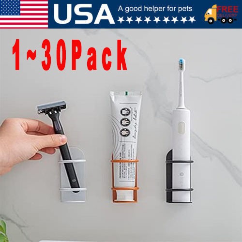 No drilling required Toothbrush Holder Toothpaste Stand Rack Bathroom Kitchen