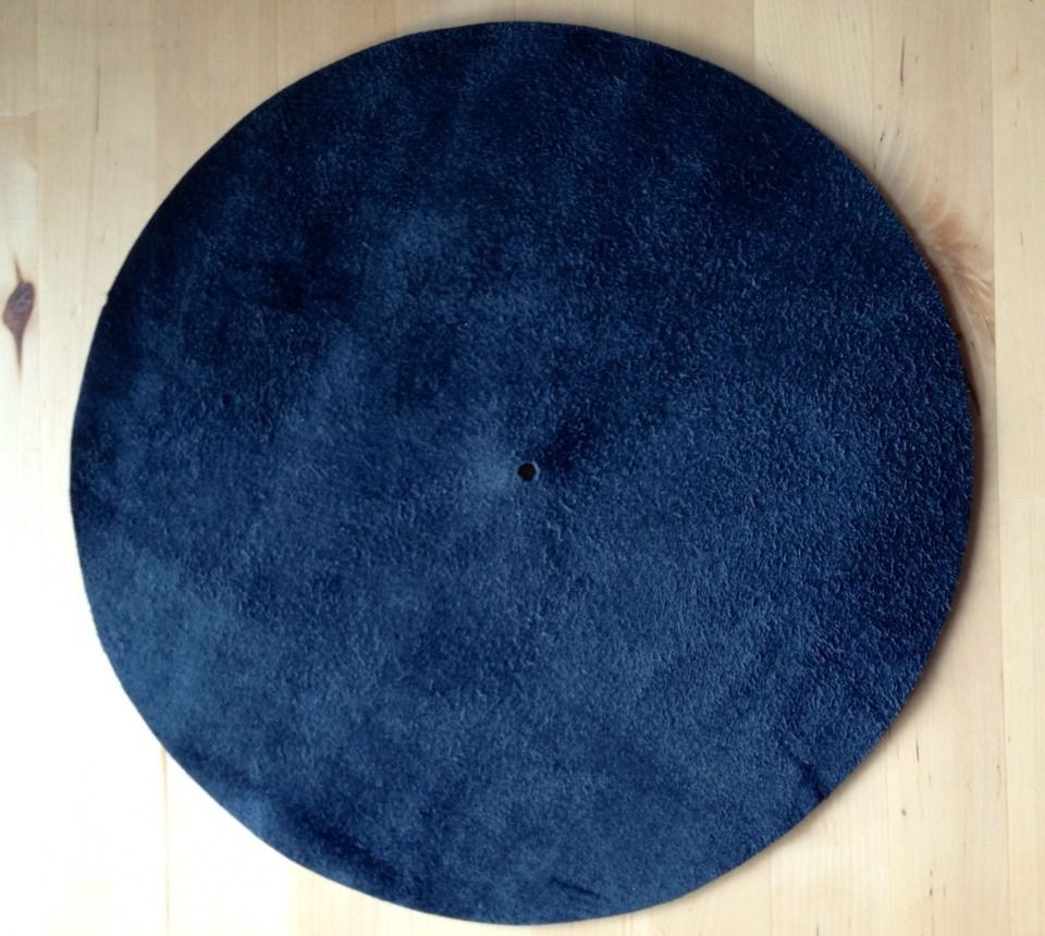 Premium Deer Hide Leather Turntable Mat - Handmade in Los Angeles