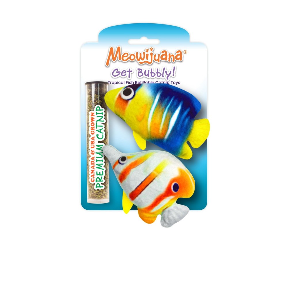 Meowijuana Refillable Cat Toys | Get Bubbly - Tropical Fish
