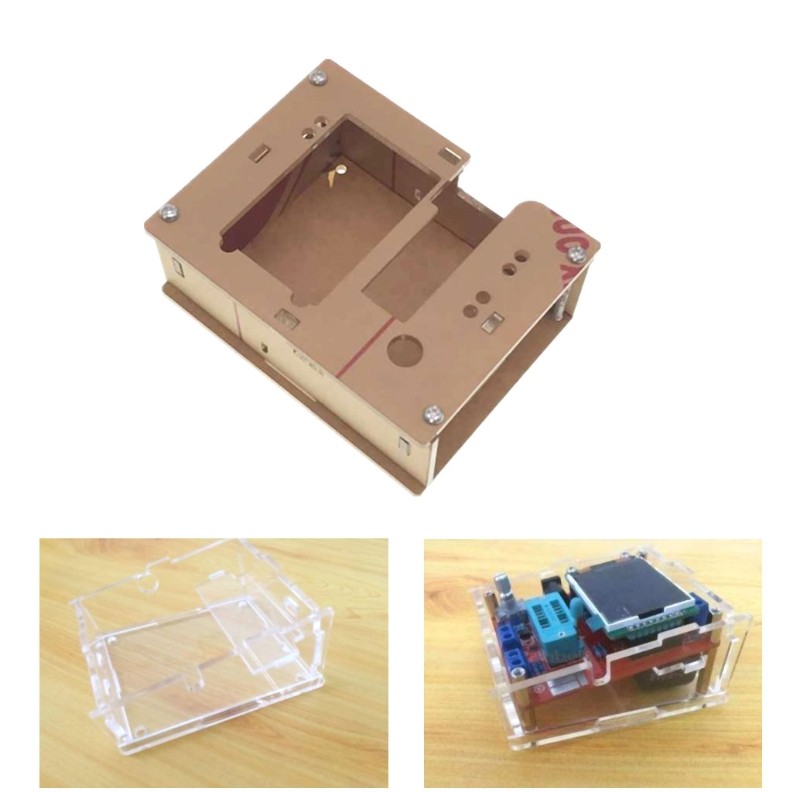 Transistor Housing Clear Acrylic Case Shell Housing For LCR-T4Tester Capacitance