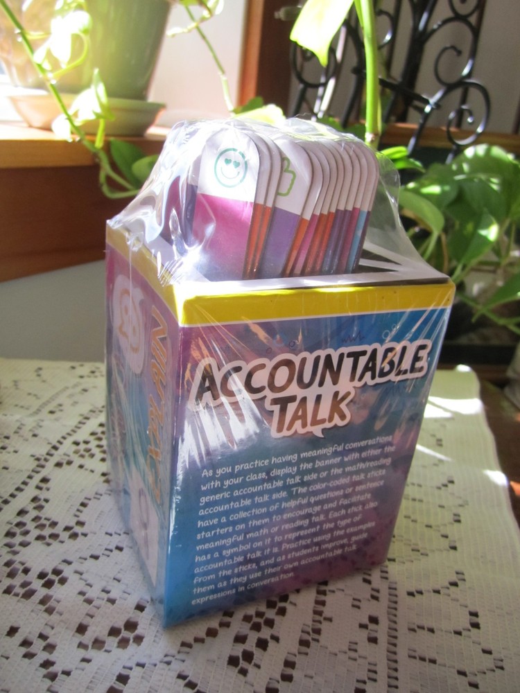 Really Good Stuff ACCOUNTABLE TALK 54 STICKS CLASS ROOM TEACHING AID