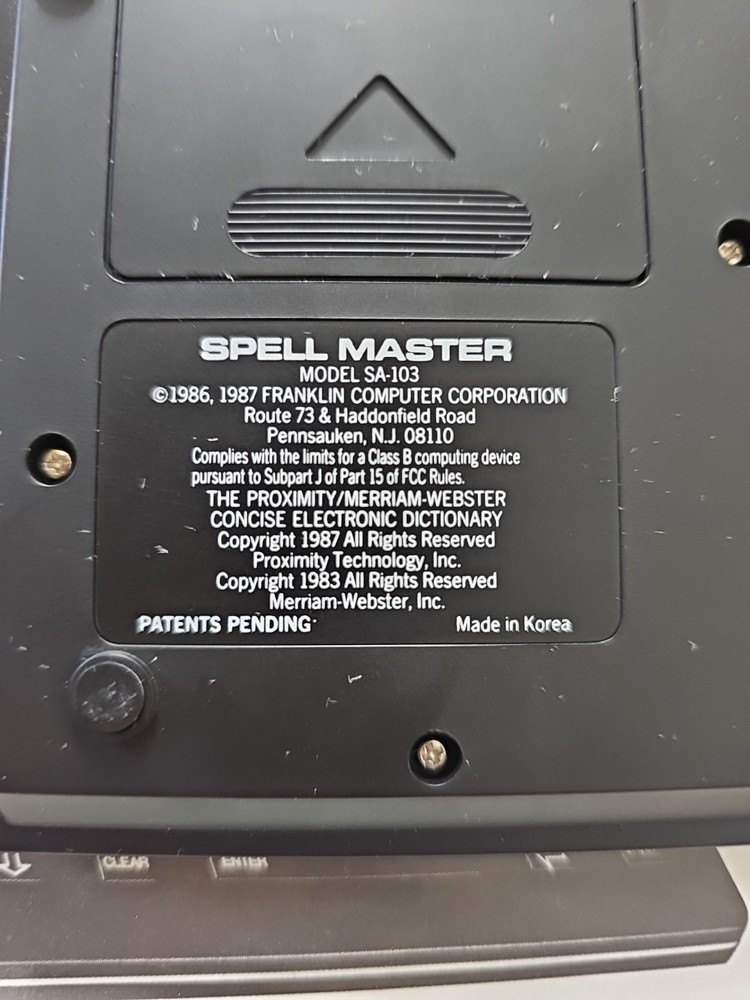 VTG FRANKLIN Spell Master SA-103 Tested