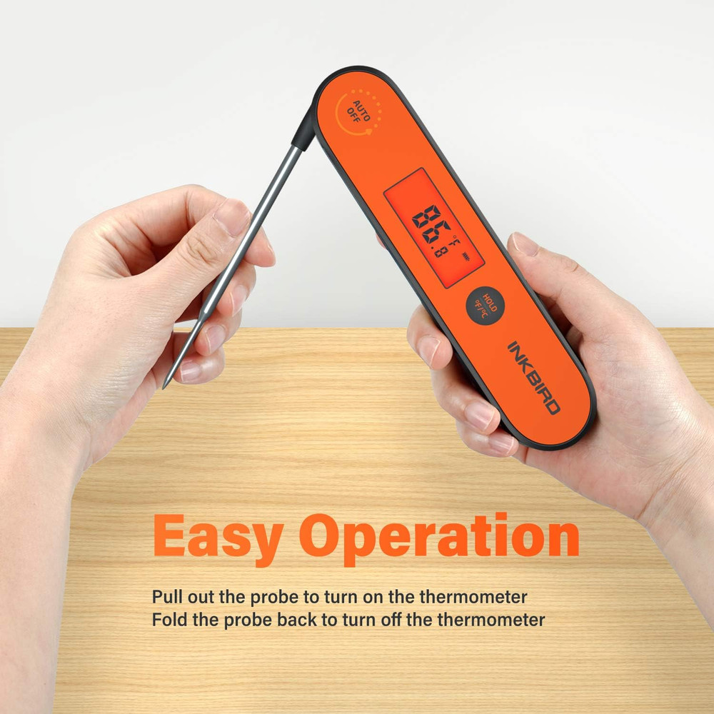 Instant Read Waterproof Meat Thermometer with Backlight & Magnet