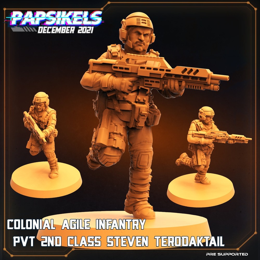 Character Miniatures | Dropship Troopers | Sci-Fi Miniature | Papsikels