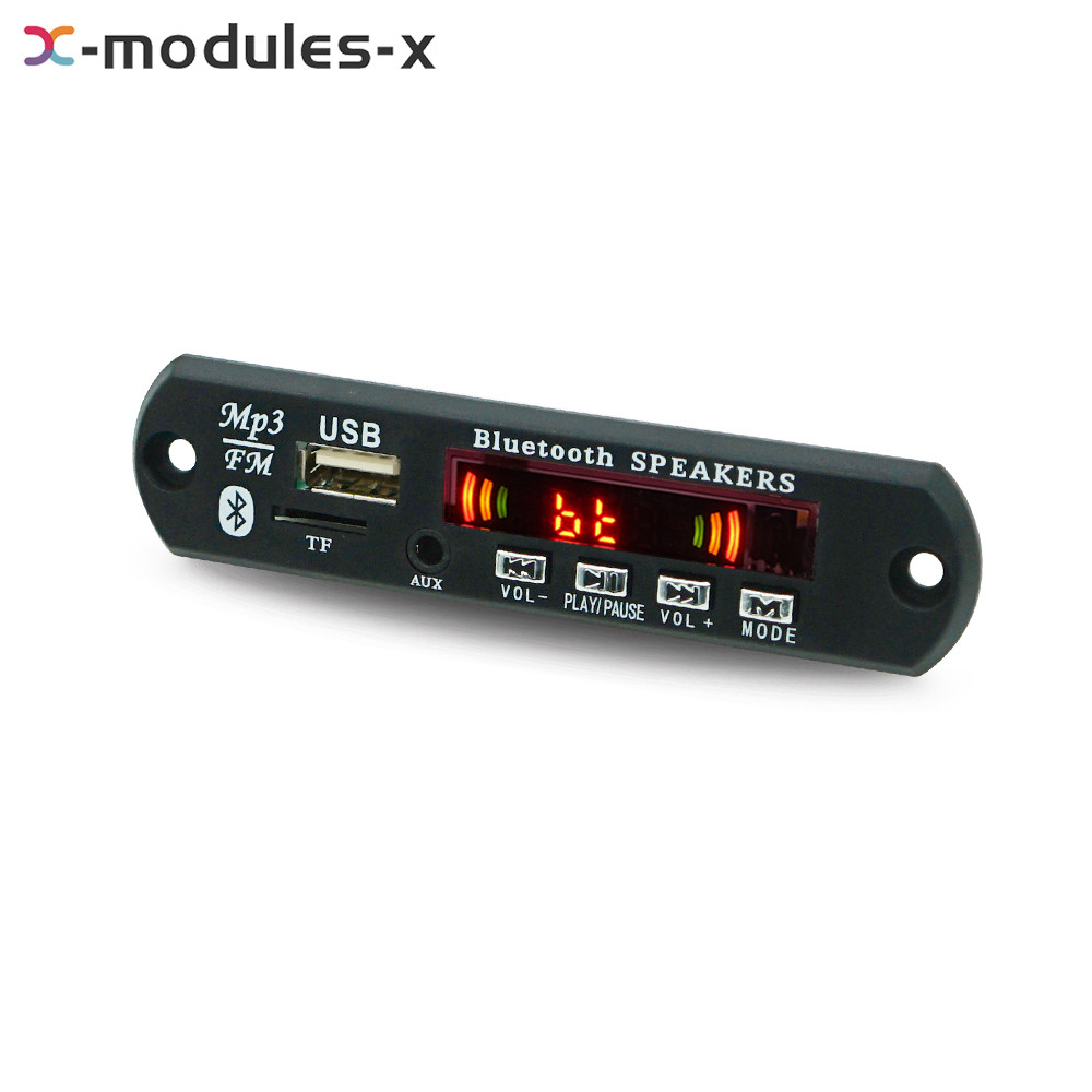Wireless Bluetooth 12V MP3 WMA Decoder Board Audio Module USB TF Radio + Battery