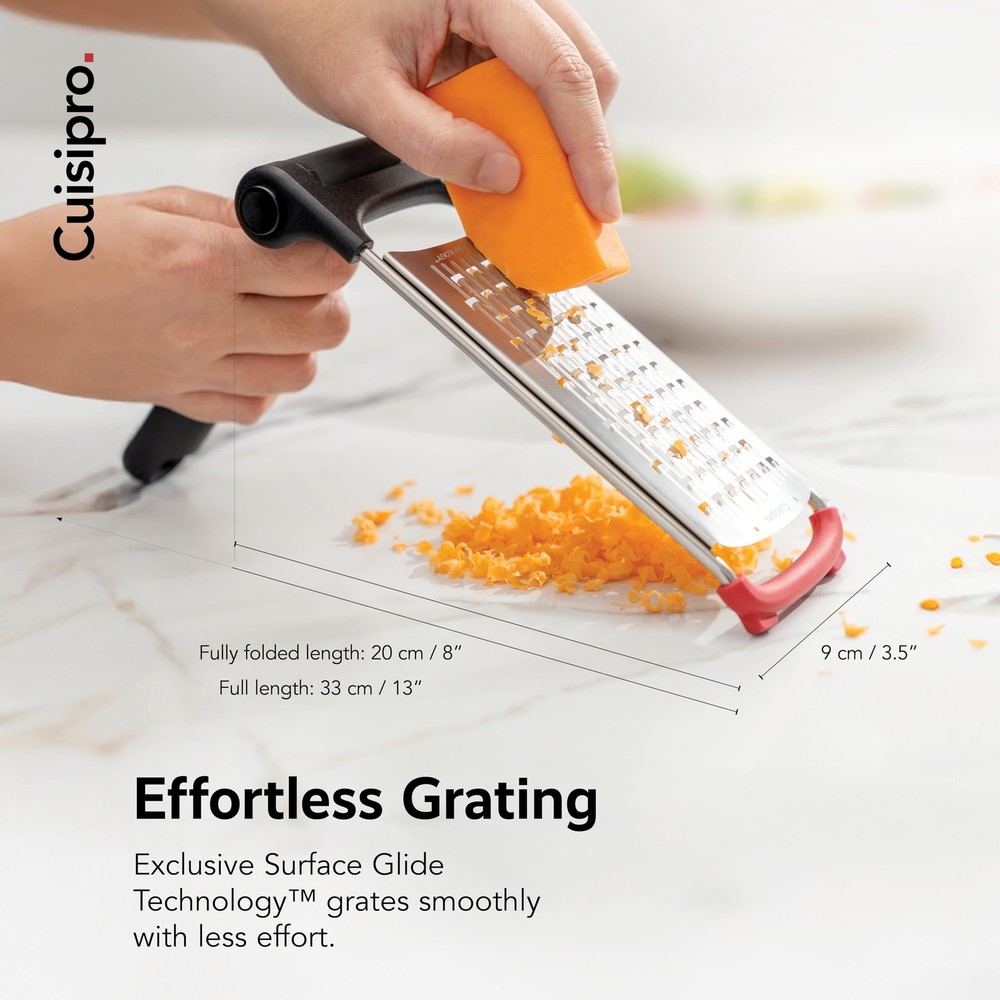 Surface Glide Technology Stainless Steel Folding Handle Grater Coarse