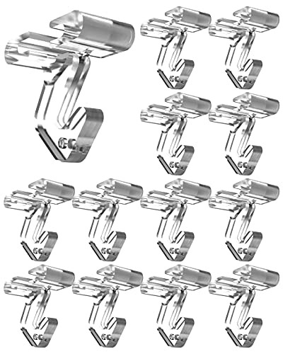 Clear Drop Ceiling Hooks Classroom Decorations - 12 Pack Polycarbonate 12Pack