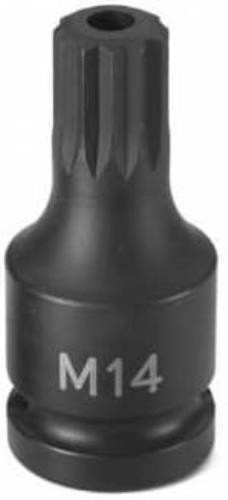 Grey Pneumatic M10 Triple Square Tamper-Proof Impact Plug Socket 1/2" Drive