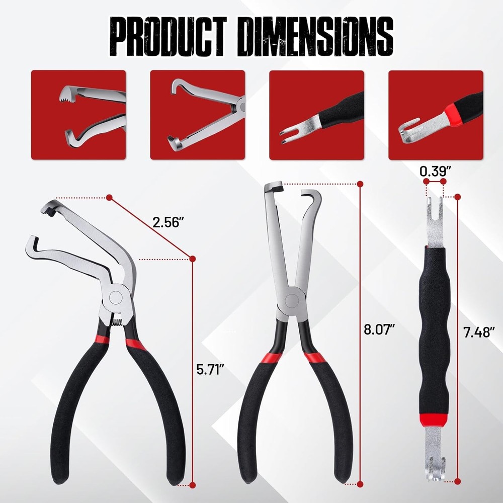 Electrical Disconnect Pliers Connector Separator Terminal Plug Removal Tool Kit
