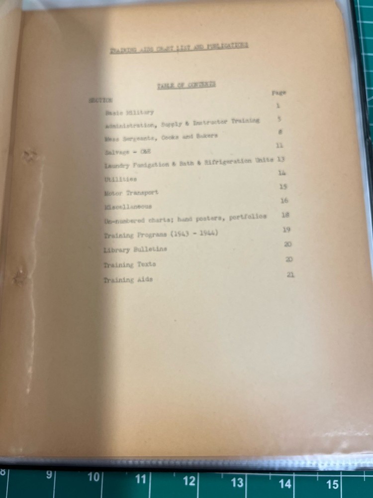 WWII US Army Basic Military Training Program Binder 1944