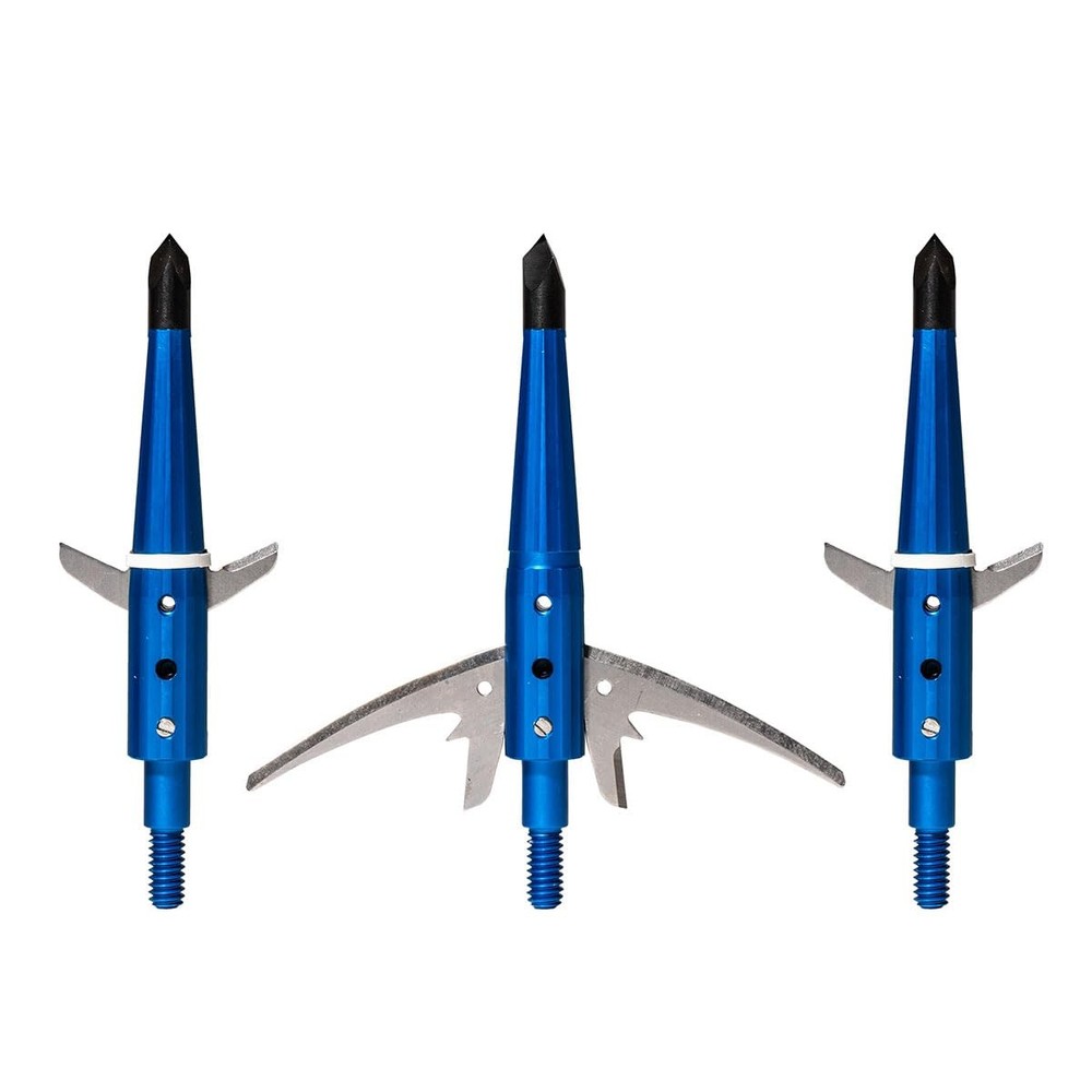Swhacker Levi Morgan 2-Blade Broadheads 2.5" Cut Blue 3-Pack