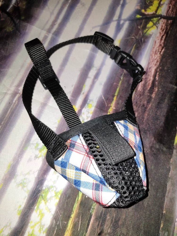 Dog Muzzle, Soft Dog Muzzle for Small Medium Large Size Dogs Mesh Printed Full C