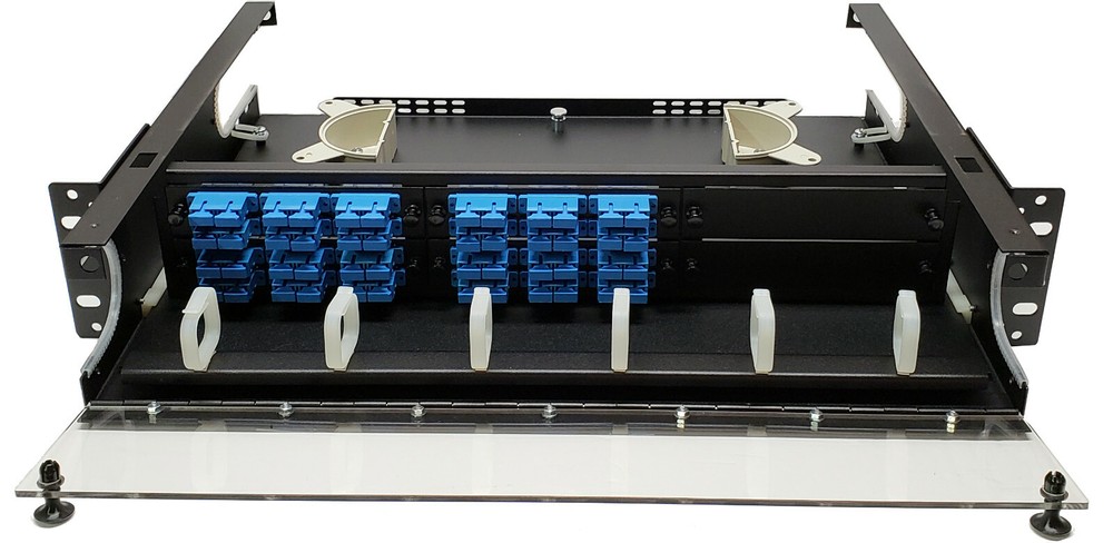 48 Fiber 2RU Rack Mount FDP Patch Only w/ 24 SC/UPC Duplex Adapters Singlemode