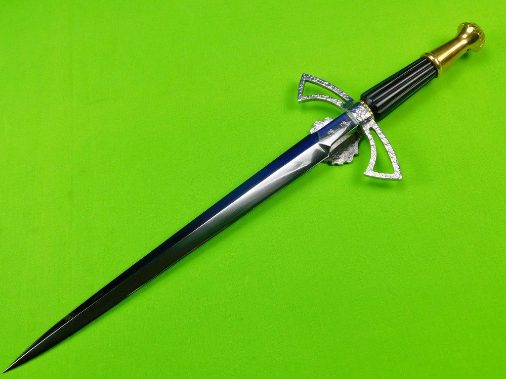Custom Made Handmade Medieval Style Large Knife Dagger w/ 2 Scabbard