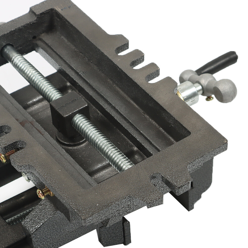 5" Cross Slide Vise Drill Press X-Y Clamp Heavy Duty Machine Metal 2 Way Black
