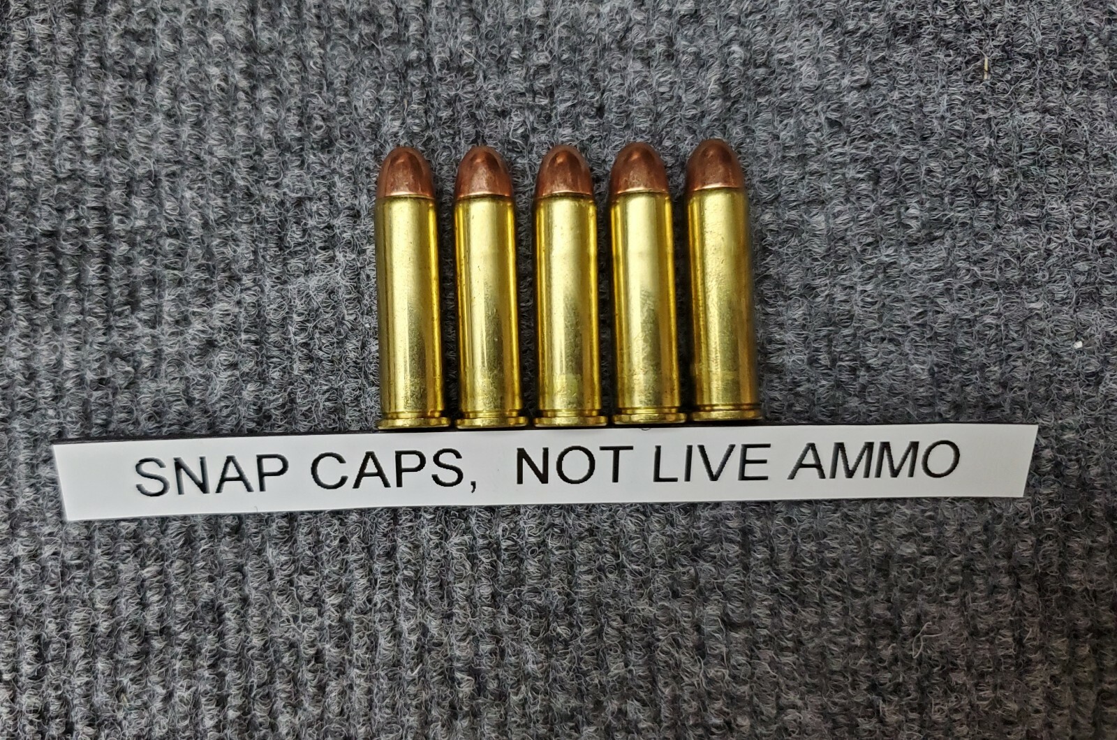 READ AD! 38 special 357 Snap Caps 6 Pk real weight THESE ARE SNAP CAPS.