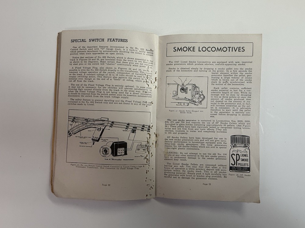 1947 Instructions for Assembling & Operating Lionel Trains-Orange Cover