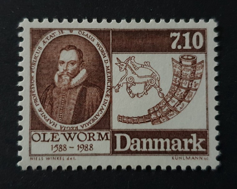 1988 DENMARK DANMARK OLE WORM VF MNH