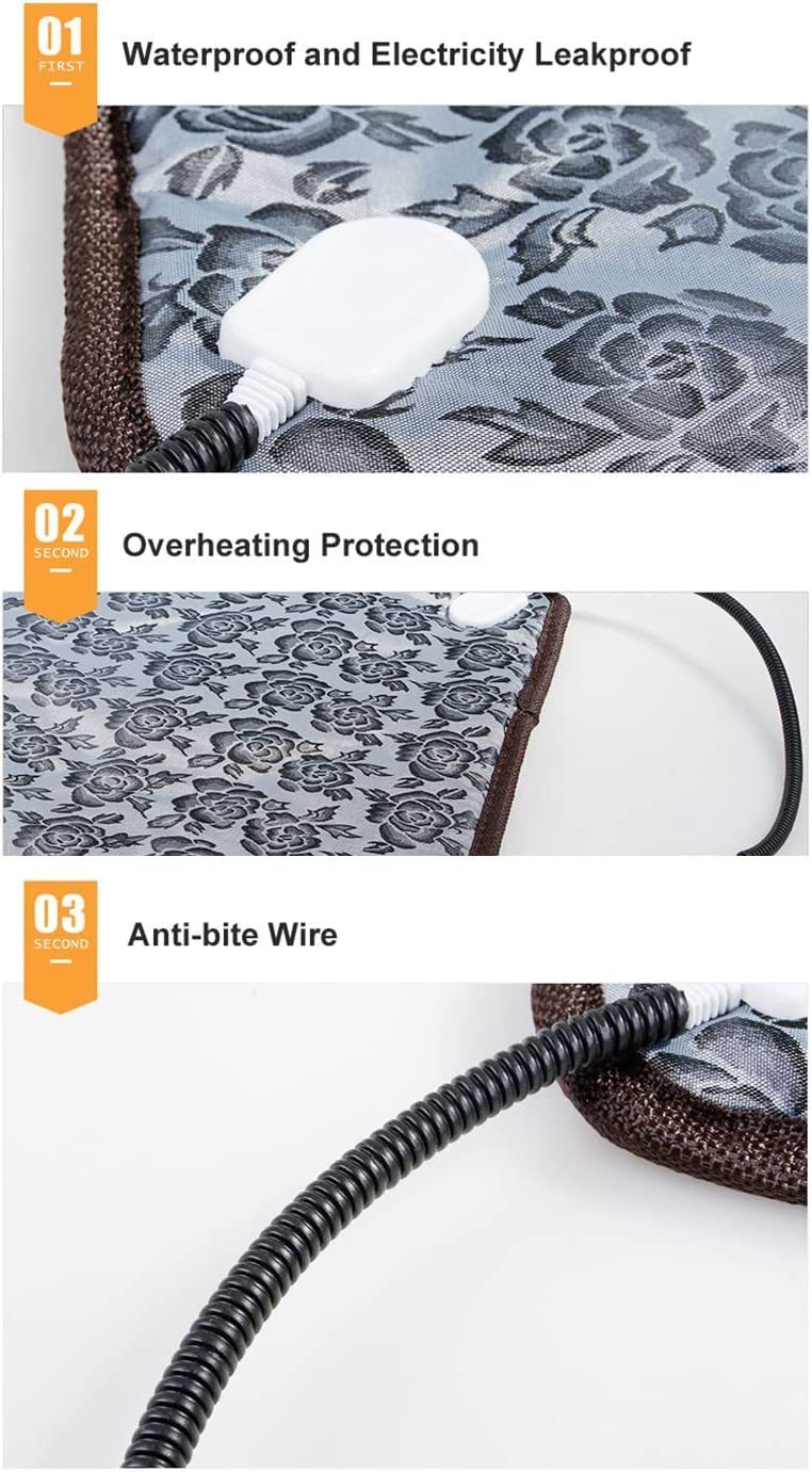 Pet Heating Pad for Cat Small Dog Electric Blanket Winter Warming Pad Waterproof