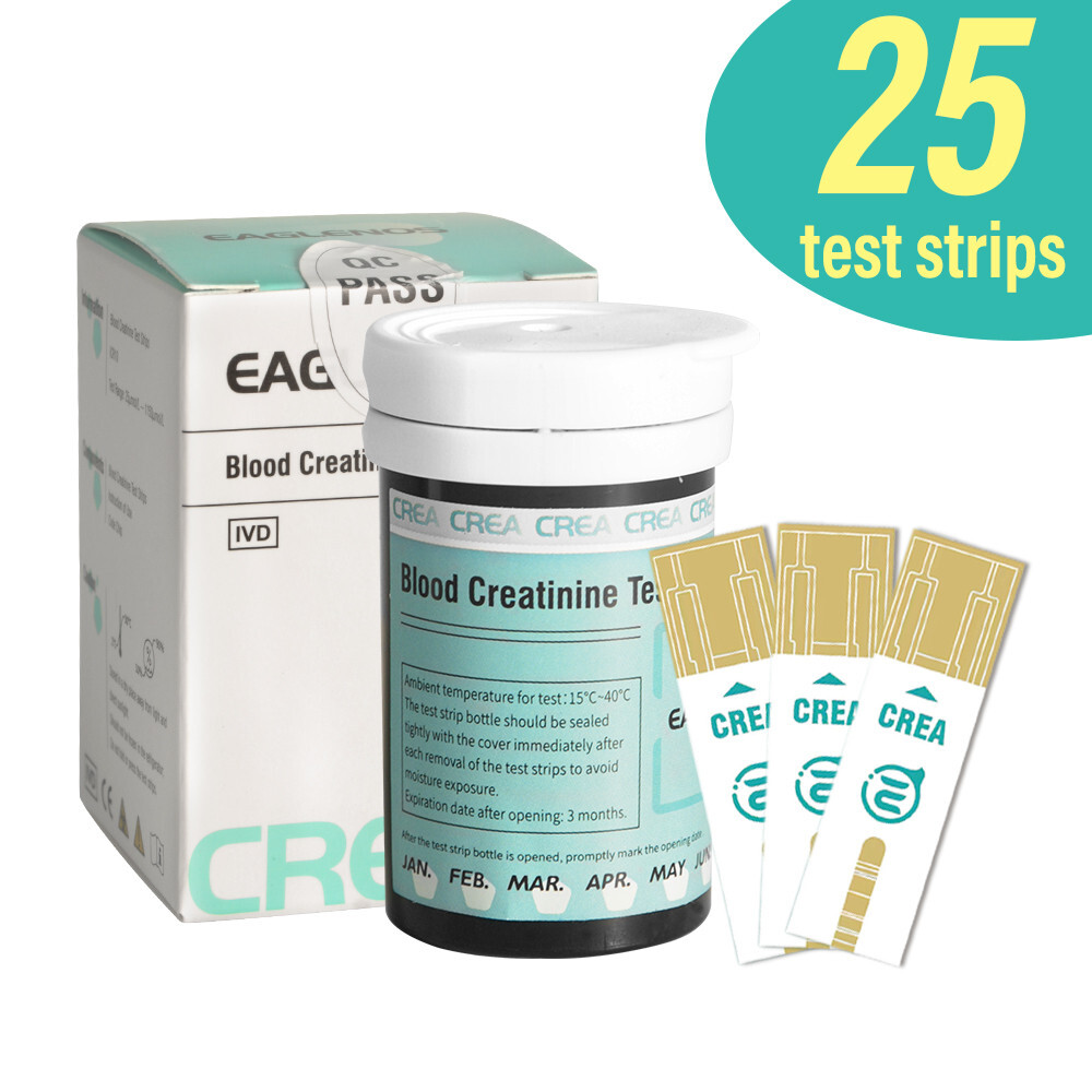 Multifunctional Blood Creatinine Meter with 25 Test Strips for Home Testing Use