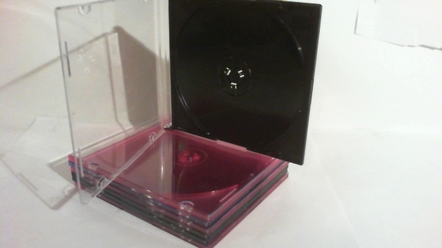 Plastic cd , dvd Cases (  mixed colors )