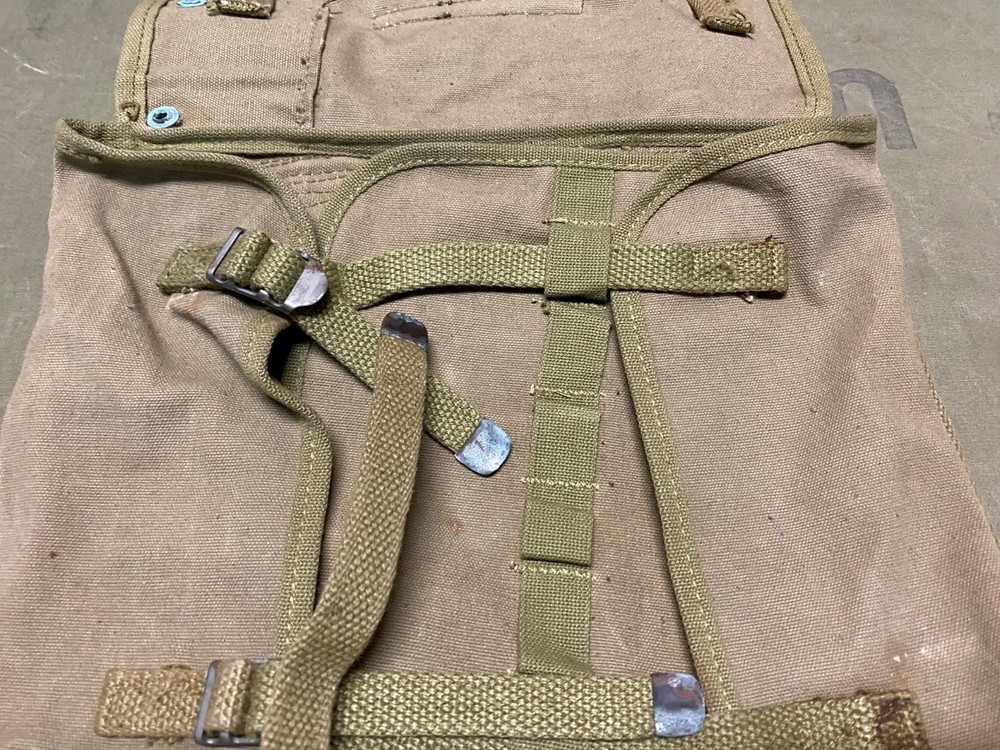 ORIGINAL WWII US ARMY M1942 COMBAT FIELD HAVERSACK BACKPACK-OD#3