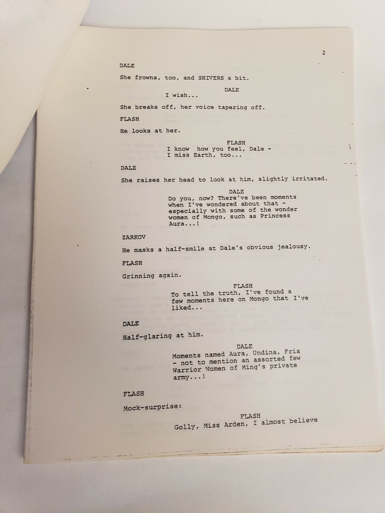 FLASH GORDON / Samuel A. Peeples 1979 TV Script, "Chapter Ten: Blue Magic"