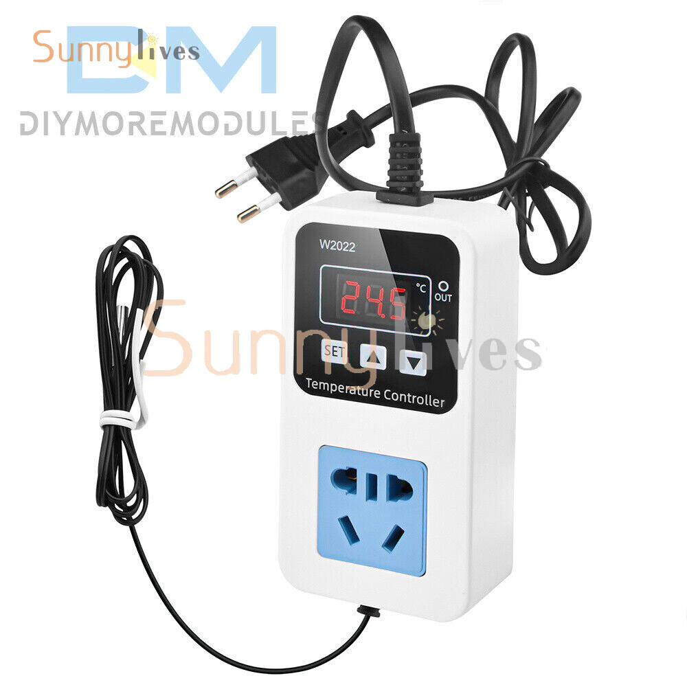 W2022 Temperature Controller 110-220V Control Socket Thermostat  with NTC Sensor