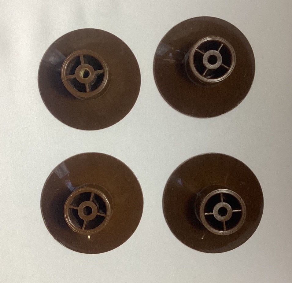 Bakelite Celluloid Brown Textured Art Deco Drawer Pulls Knobs Set of 4