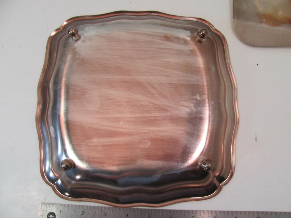 WMF IKORA Germany POLISHED BRASS SERVING TRAY SET