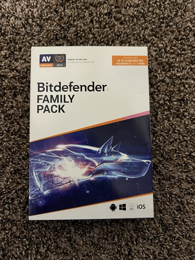 Bitdefender Family Pack Compatible with Android, Windows, Mac, iOS for 15 1 Year