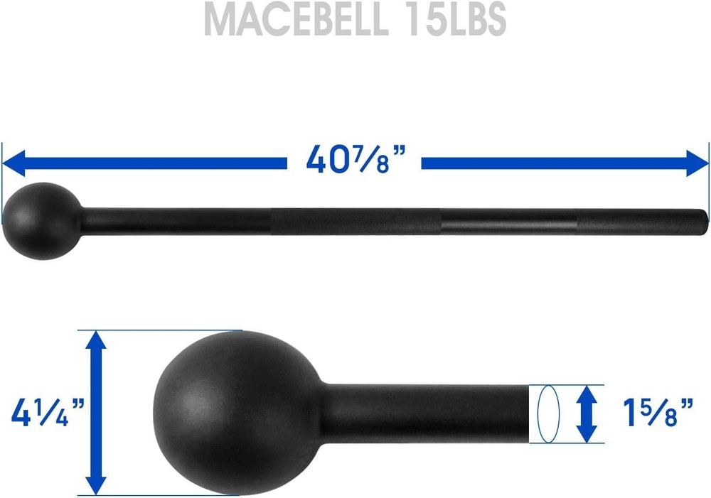 Dynamic 15lb Steel Mace - Enhance Strength & Flexibility