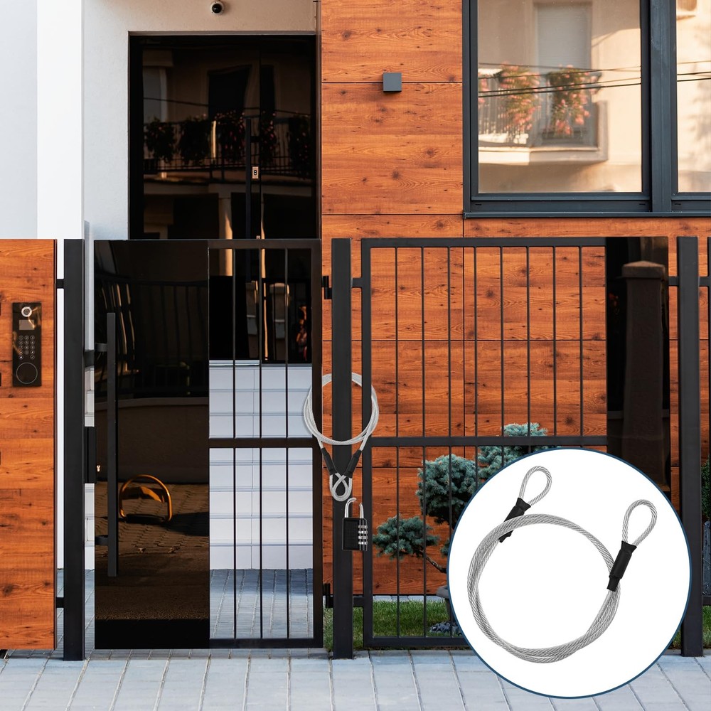 Stainless Steel Security Cable 4Ft, 5mm AntiTheft Wire Rope for Padlocks &