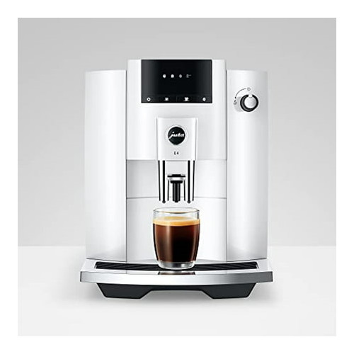 Jura E4 Automatic Coffee Machine (Piano White)