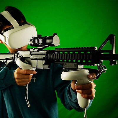 VR Headset Controller Double Handle Magnetic Bracket vr game shooting Gun Mount