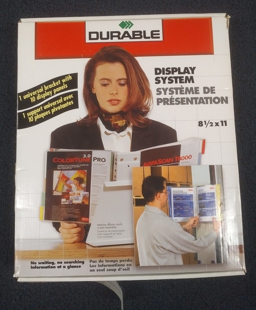 Vintage - Retro - DURABLE 5685-BE Display Panel System Wall Mounted
