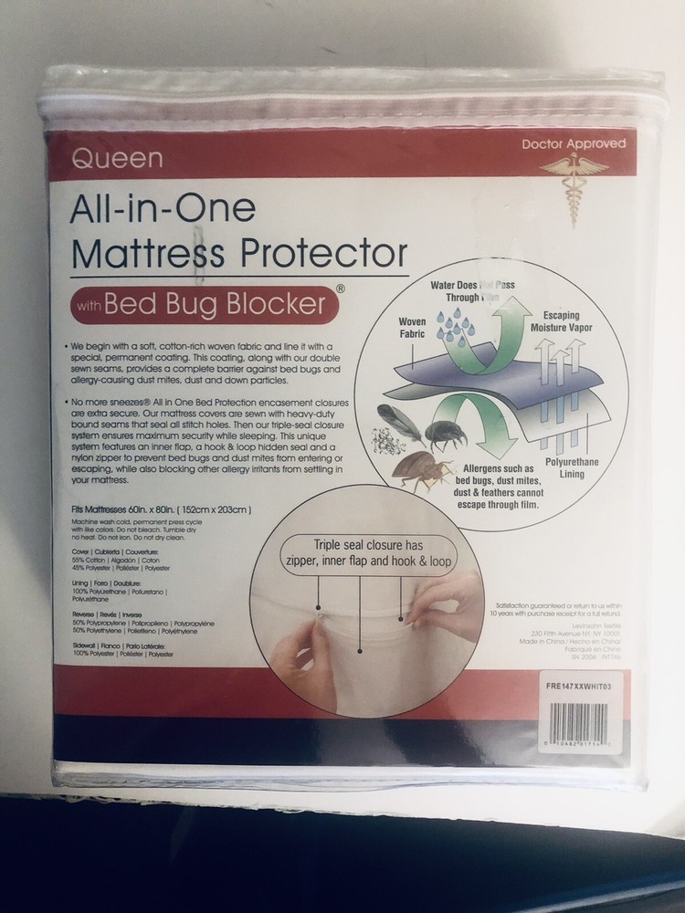 All-in-One Mattress Protector Queen with Bed Bug Blocker