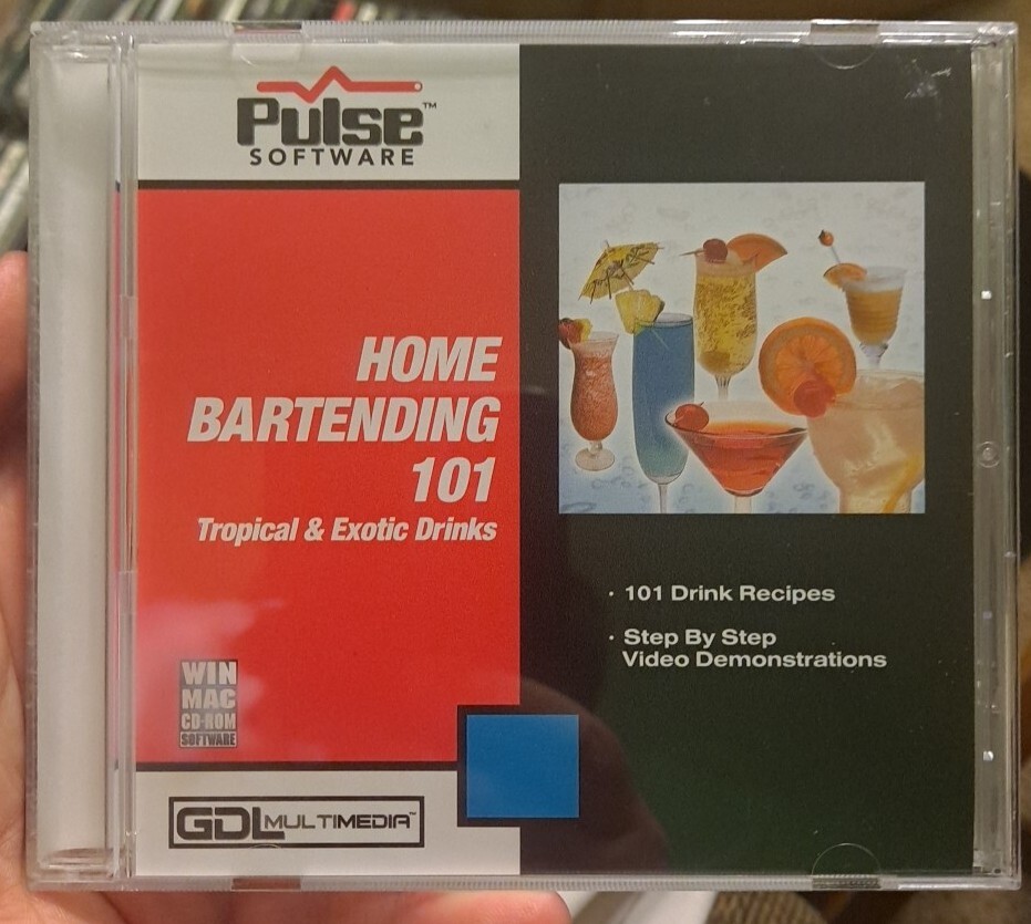 HOME BARTENDING 101: Tropical & Exotic Drinks - WIN MAC CD-ROM Software