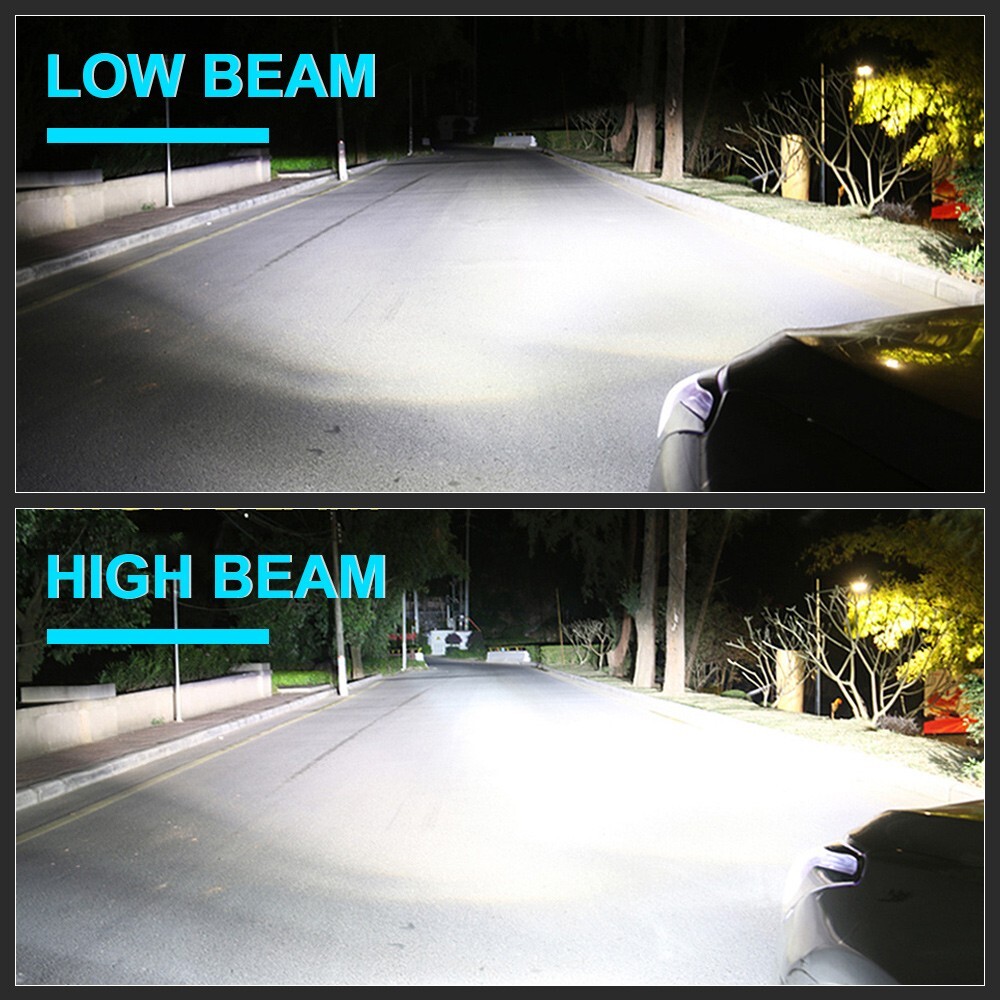 2x 9007/HB5 LED Headlight Bulbs Kit 6500K White High Low Beam Light Super Bright