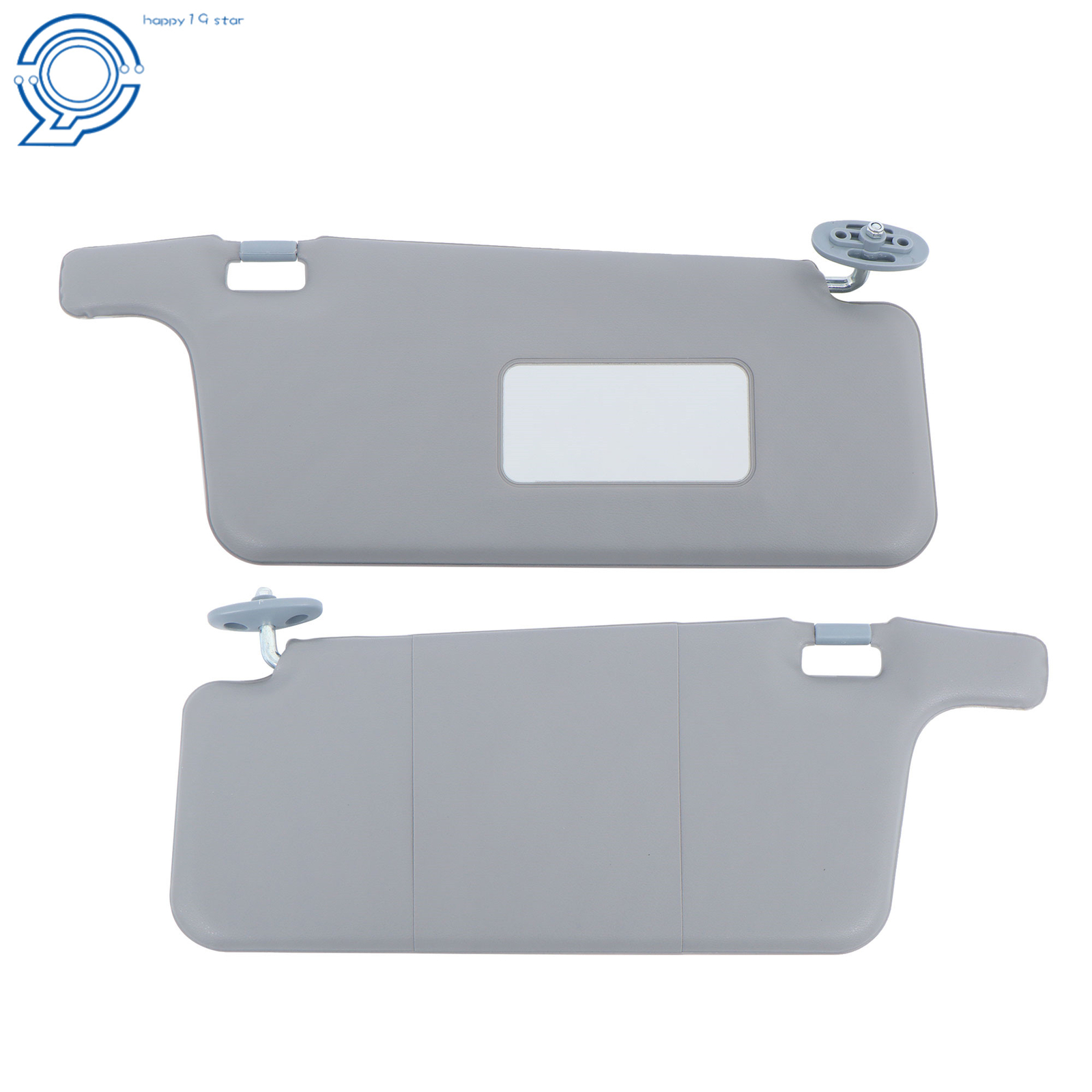 Driver Left+Right Passenger Sun Visors For 1996-2001 Honda Civic Gray Color LHD