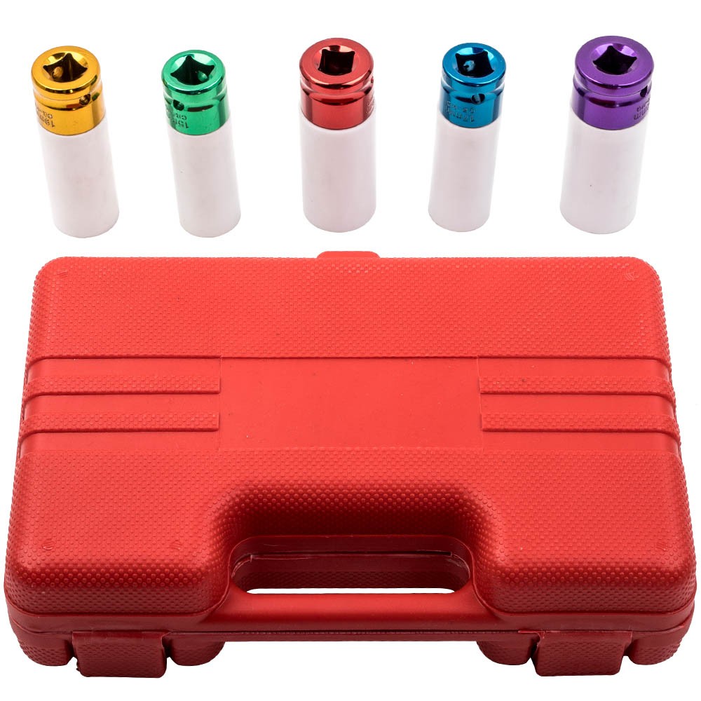 Lug Nut Impact Socket Kit Thin Wall Wheel Protector Socket Kit 1/2 Inch Drive