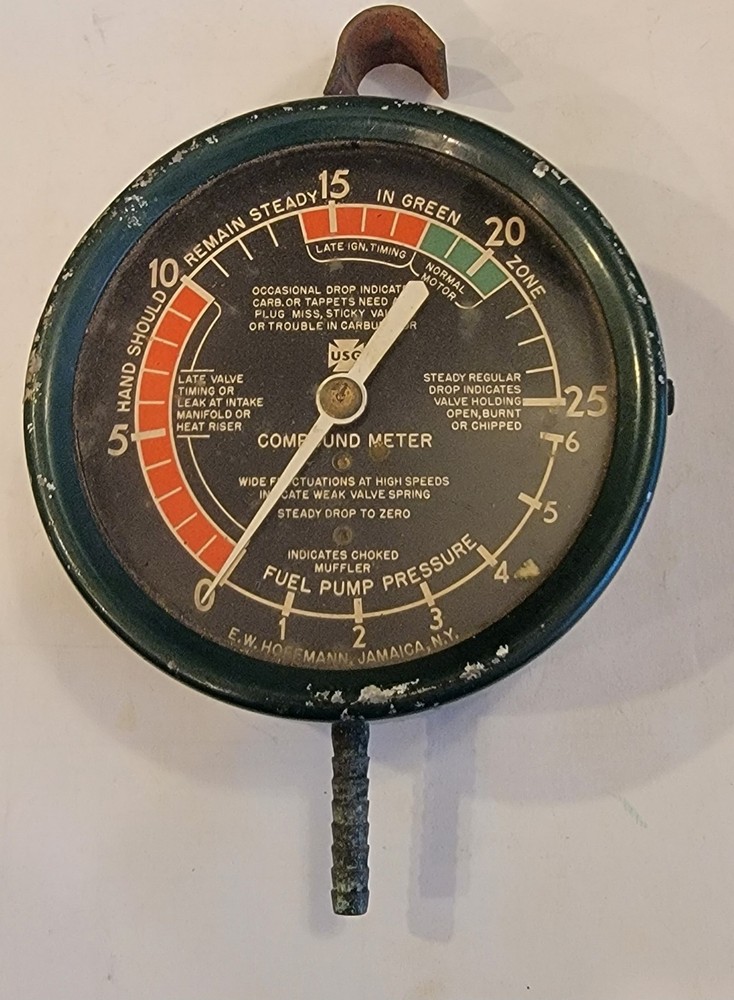 Compound Meter By E.W. Hoffmann , Vintage, Not Tested , For Autos
