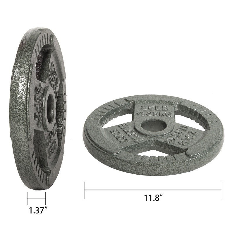 50lb Olympic Cast Iron Weight Plate Durable Rust Resistant Fitness Plates New