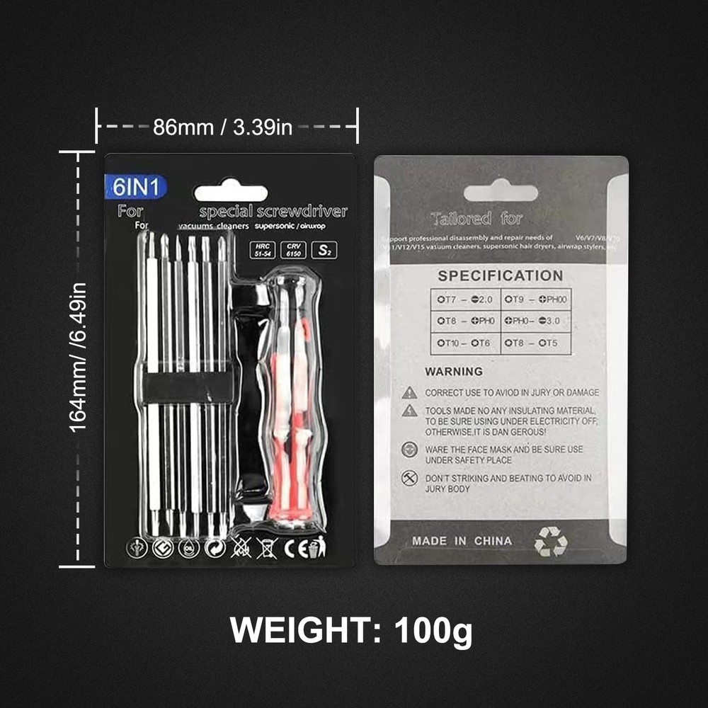 Screwdriver Set Special Repair Tools Compatible with Dyson Yellow