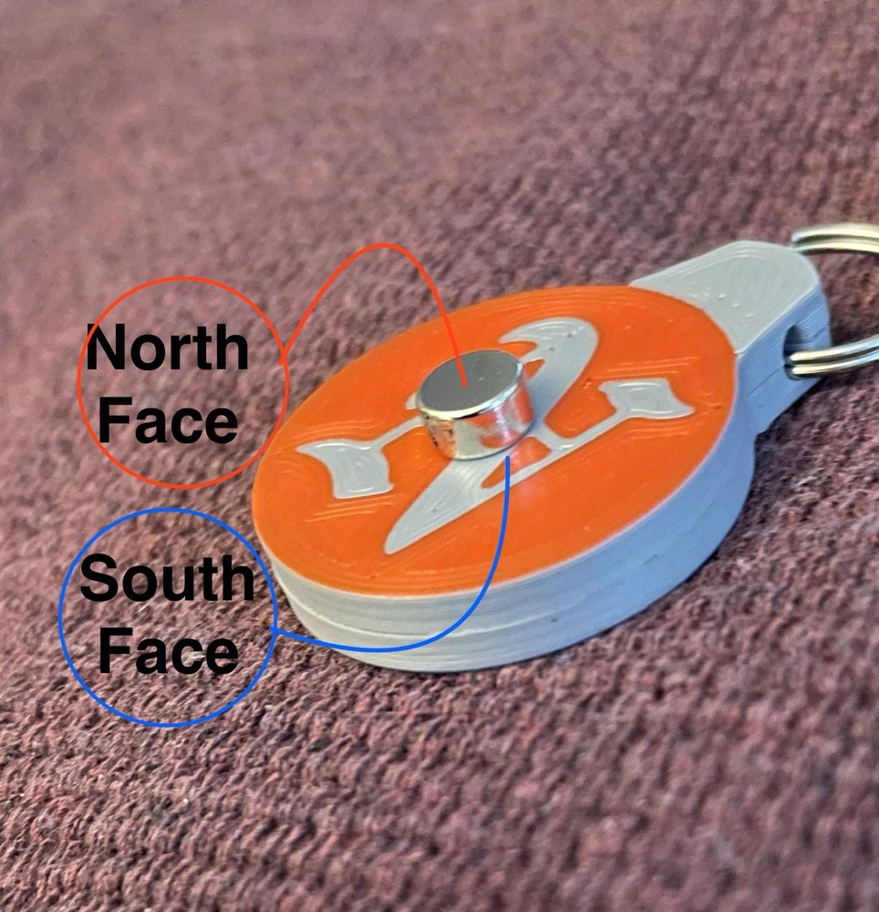 Magnetic Polarity Keychain North South Pole Identifier Tool PocketSize Work STEM