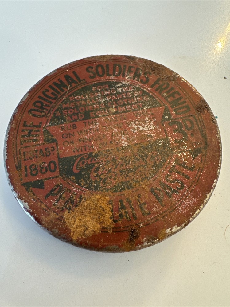 WW2 "The Original Soldiers Friend" Pearl Plate Paste Tin