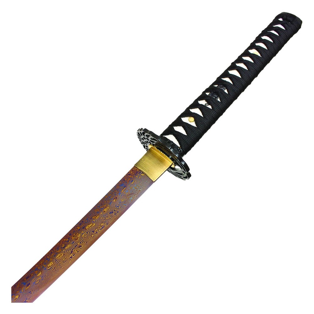 41“ DAMACUS SHARP Blade Katana Handmade Samurai Sword w/ Crane Tsuba