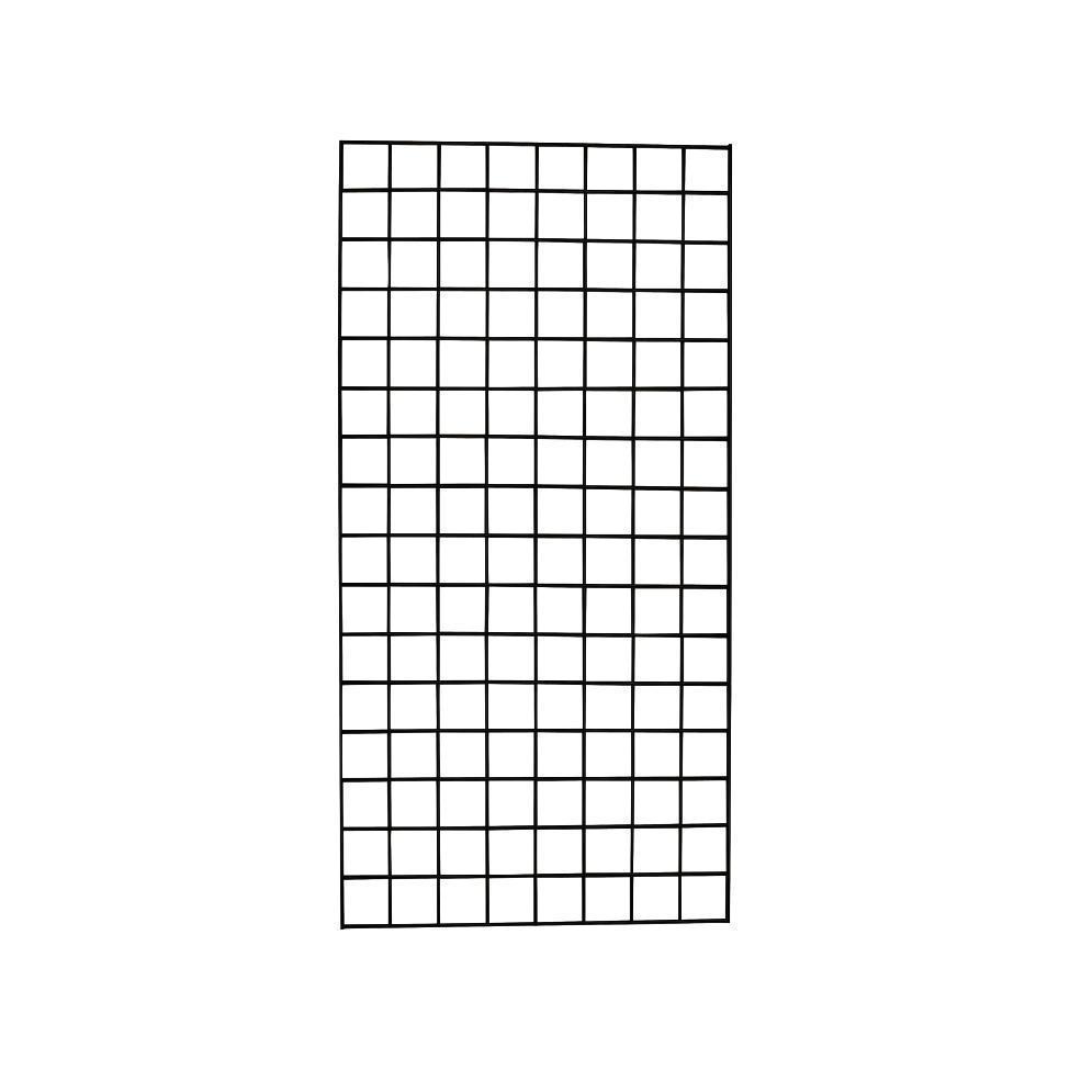 Wire Grid Panel 2' x 4' with 4 Mounts Black Display Craft Wire Grid Storage Pots
