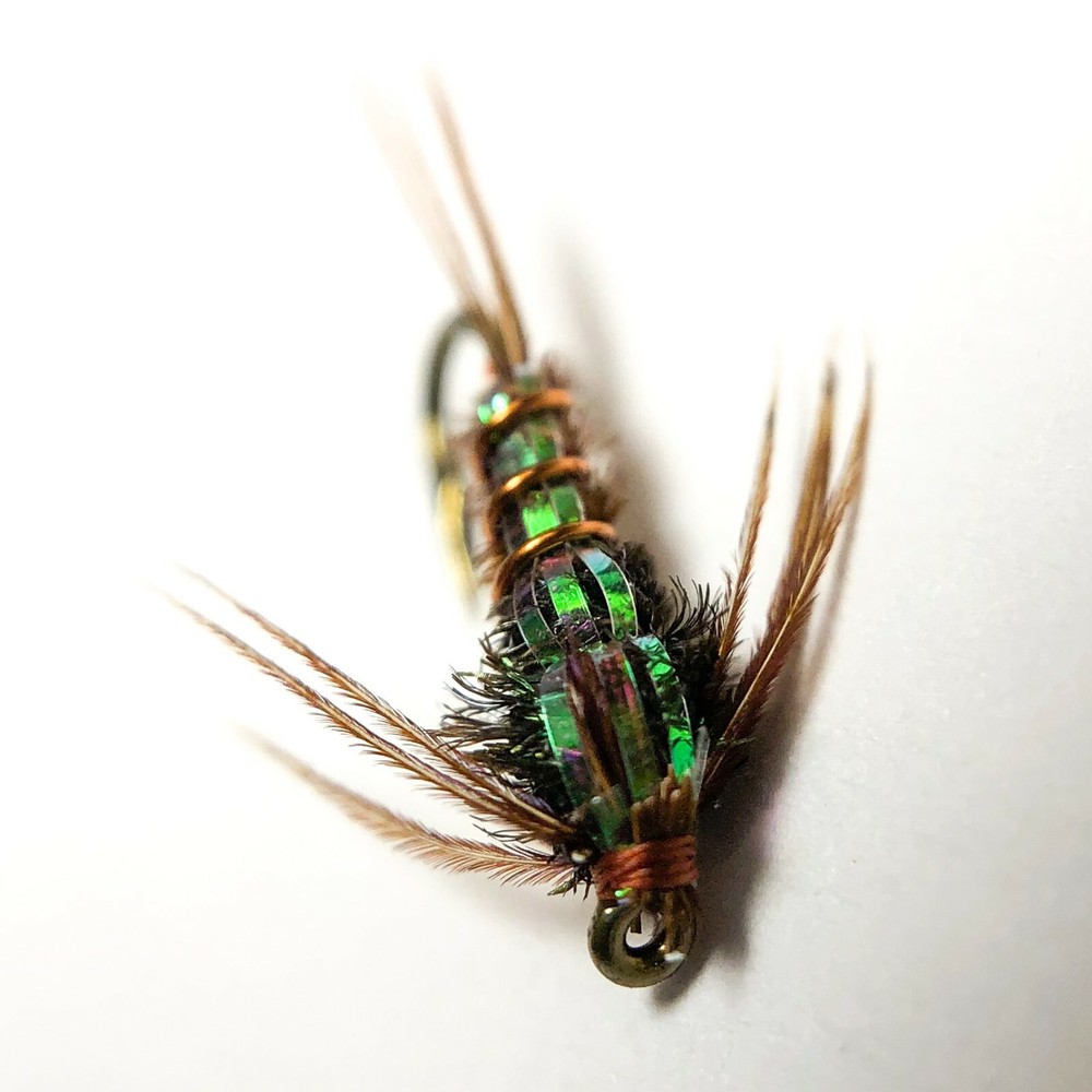 Three (3) Pheasant Tail Flash Back Nymph - Mayfly nymph